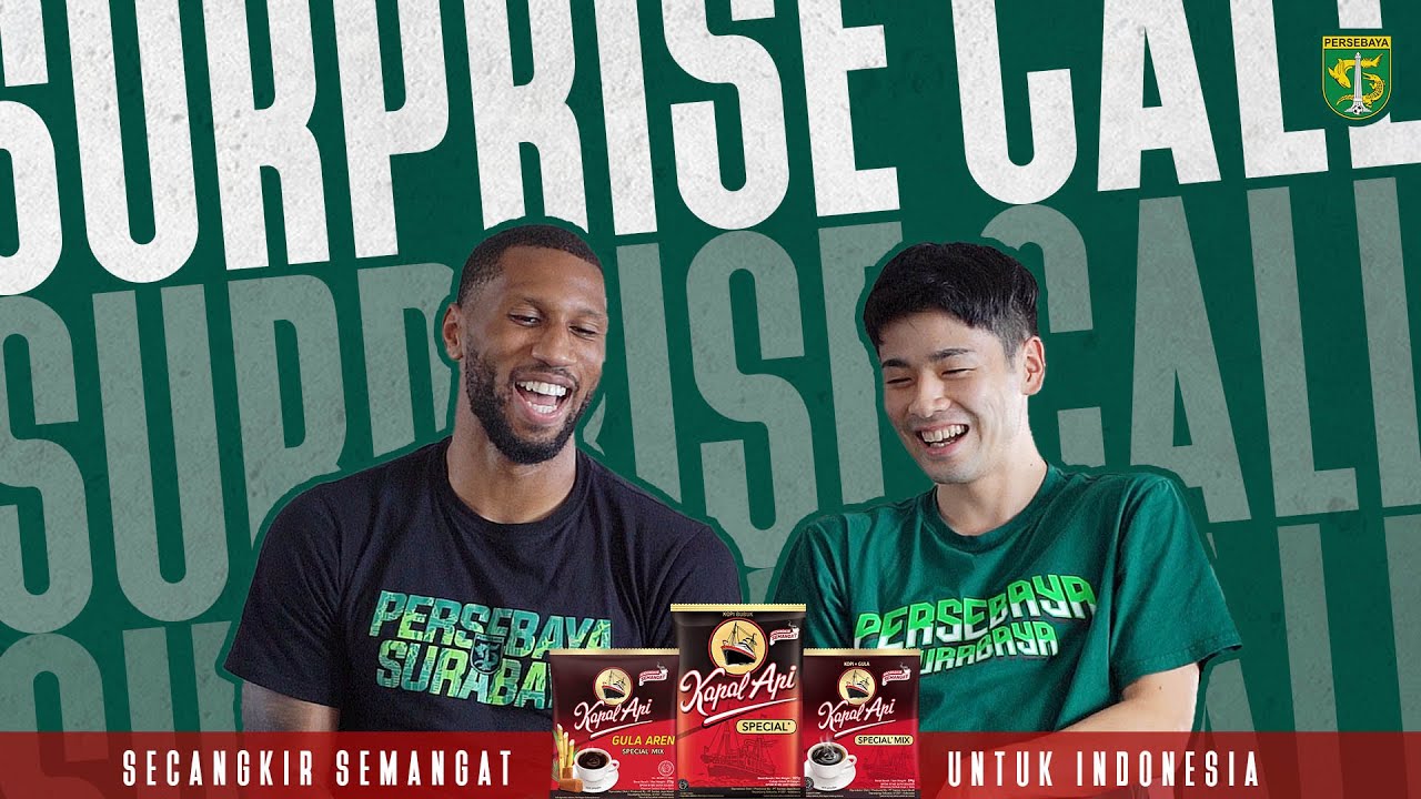 BONITA NANGIS DI VC DENGAN TAISEI MARUKAWA DAN ALIE SESAY | PERSEBAYA SURPRISE CALL