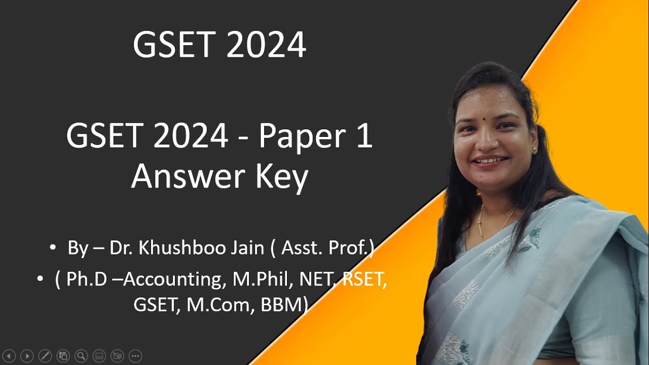 GSET Dec 2024 Complete Paper 1 Answer Key with Explanation