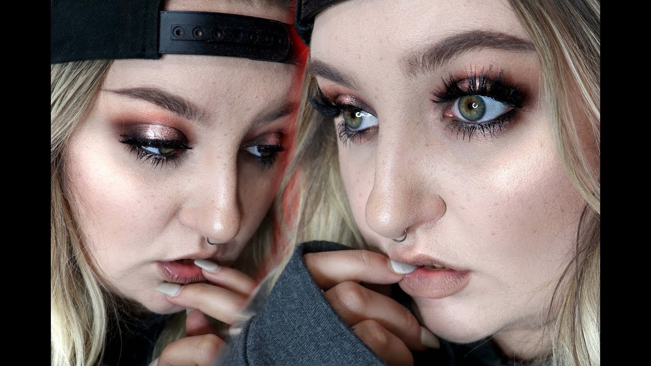 Урок по нанесению теней Halo Eyeshadow + искусственные веснушки | Гранж и смоки | RawBeautyKristi