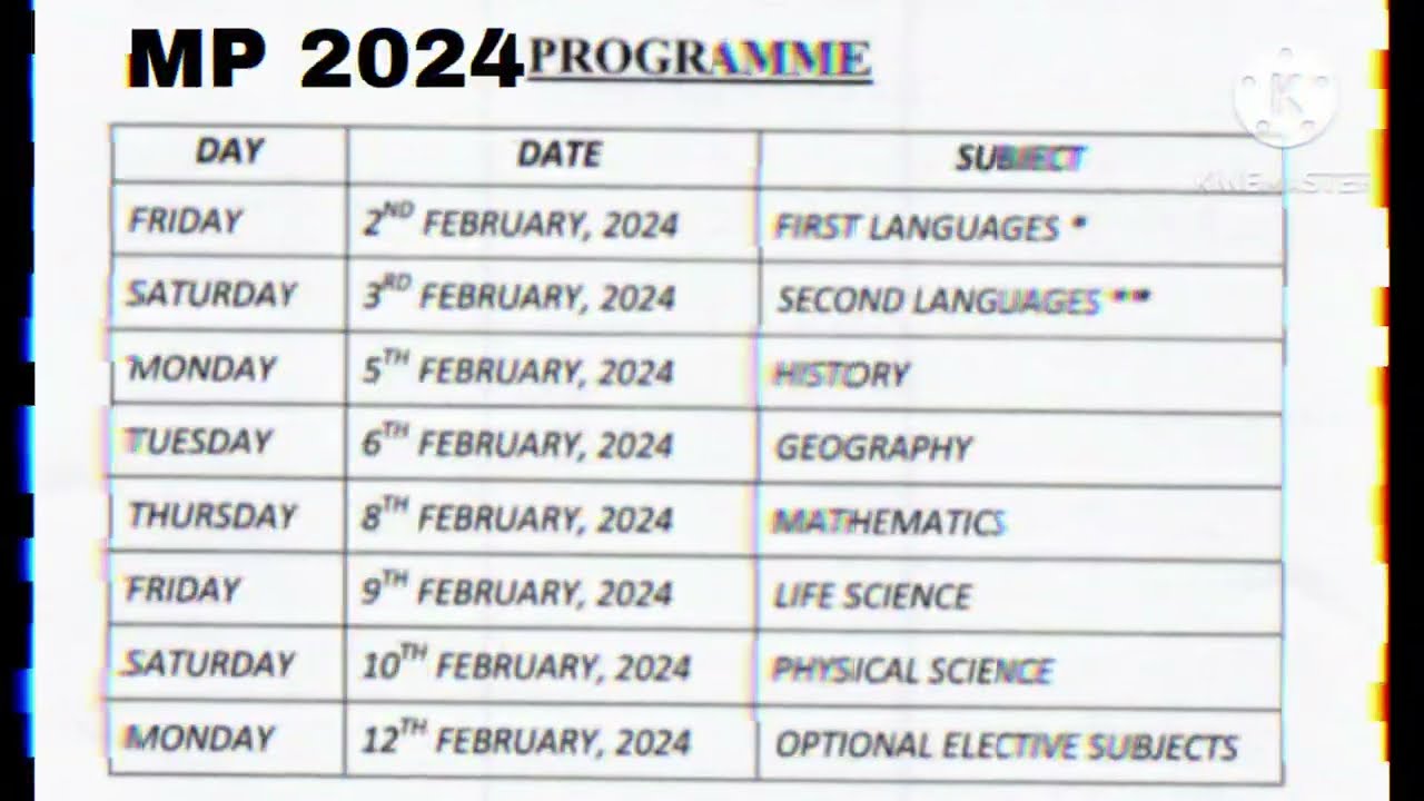 madhyamik 2024 exam routine