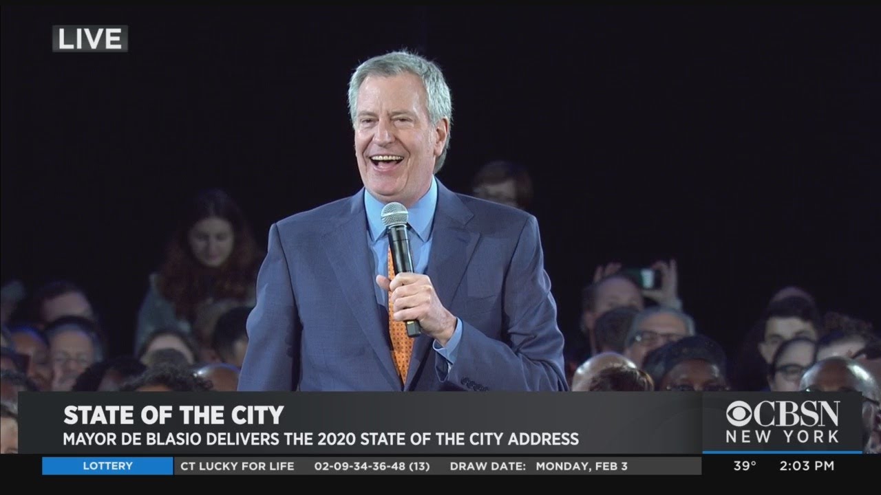 Mayor de Blasio's State Of The City 2020 (Part 1)