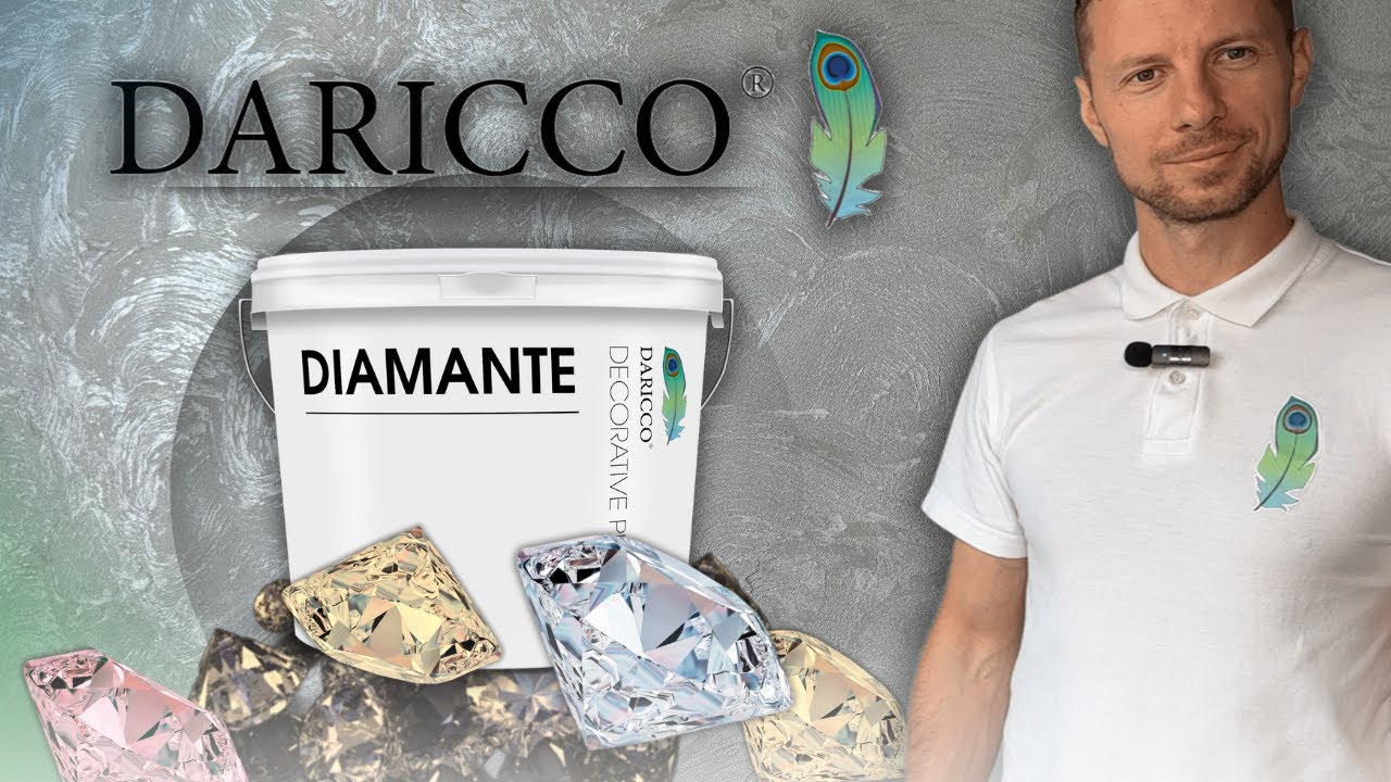 Diamante - декоративна штукатурка з перламутровим блиском від TM Daricco. Відеоурок по нанесенню