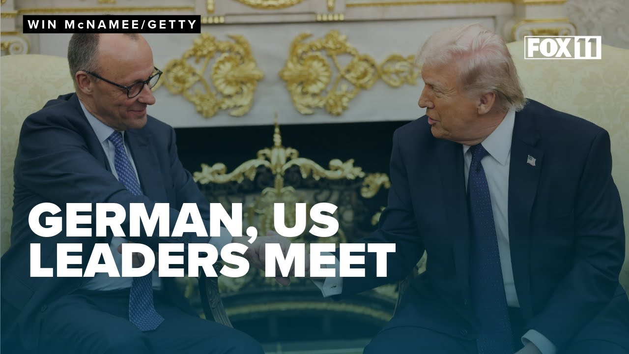 President Trump, German Chancellor Merz discuss issues in wake of Iran strikes