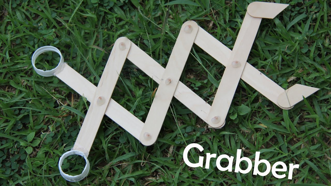 HOW TO MAKE A ROBOTIC ARM (GRABBER) at home out of POPSICLE STICK - DIY  [4K]