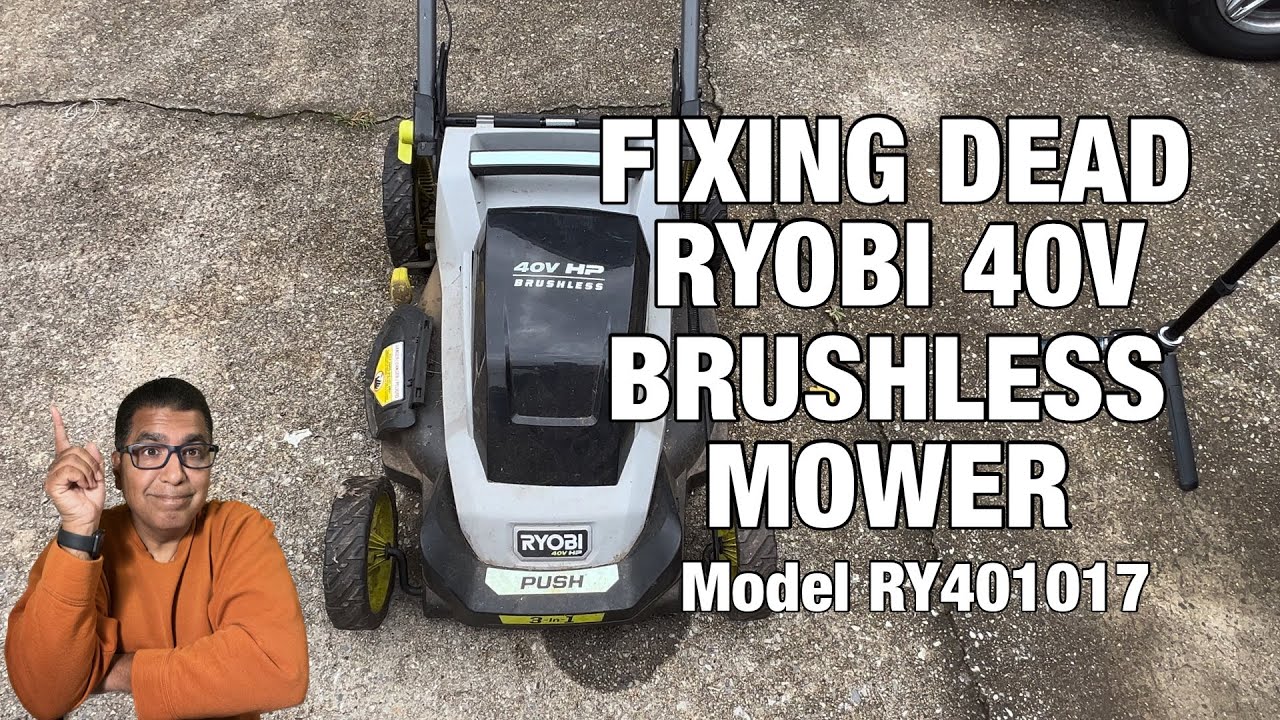 Ремонт неисправной бесщеточной газонокосилки Ryobi 40V