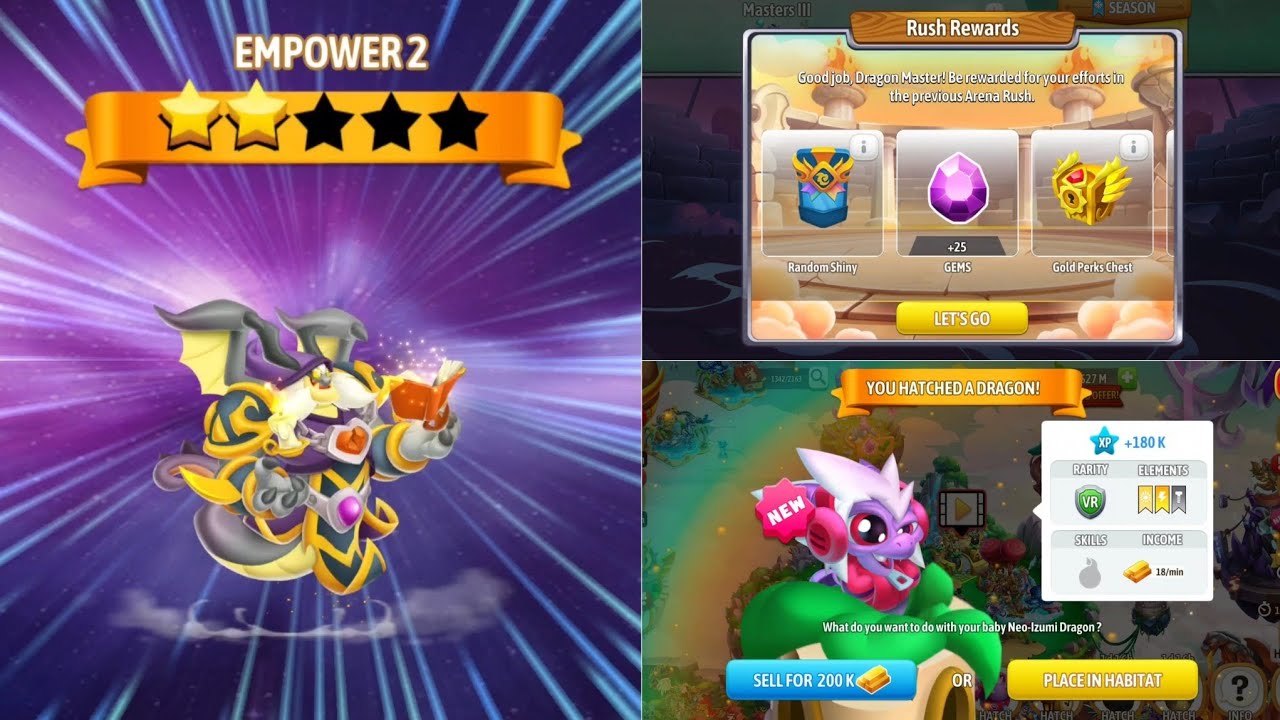 #903. Dragon city | Empower 2 - Storyteller dragon | Top 1 Arena Rush | Get a new Neo-Izumi.