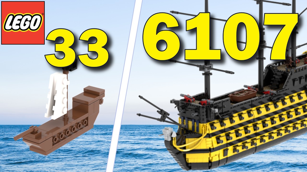 Пиратские корабли LEGO разных масштабов &mdash; сравнение размеров