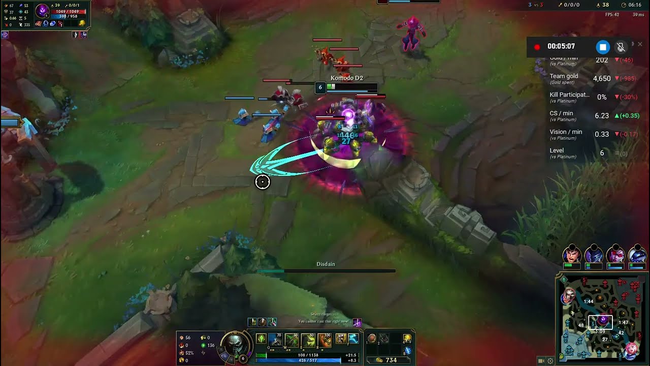 League of Legends Urgot mid vs Malzahar KDA 9 8 15  Victory