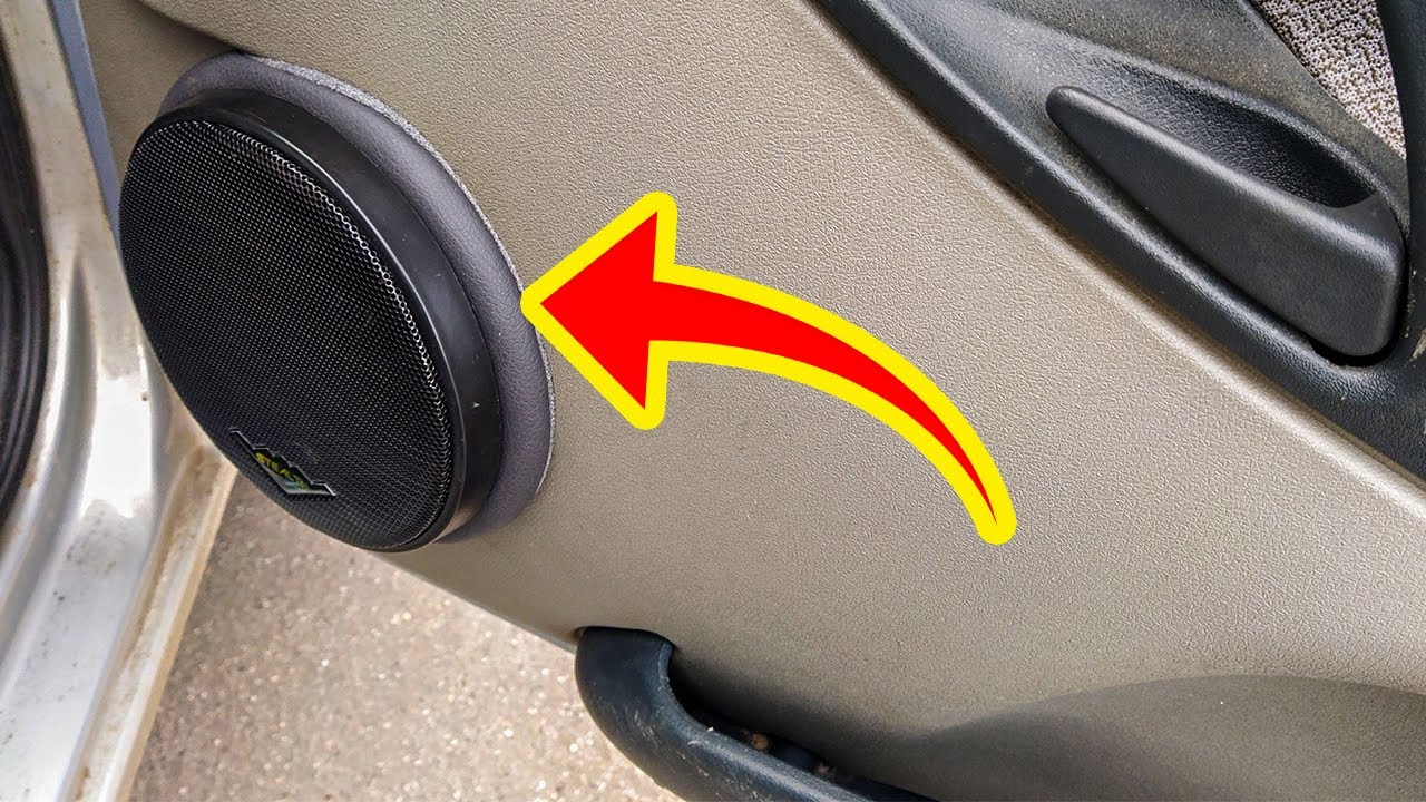 16динамики в двери Lada Калина,подиумы своими руками,перетяжка кожзамом doRABOTKA #doRABOTKALINA