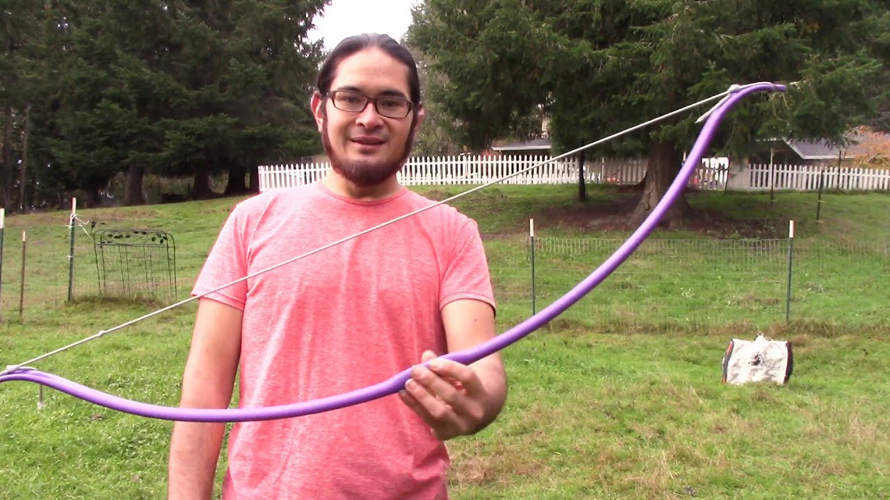 Making a 20 Pound 1/2 Inch Purple PVC Pipe Youth Bow