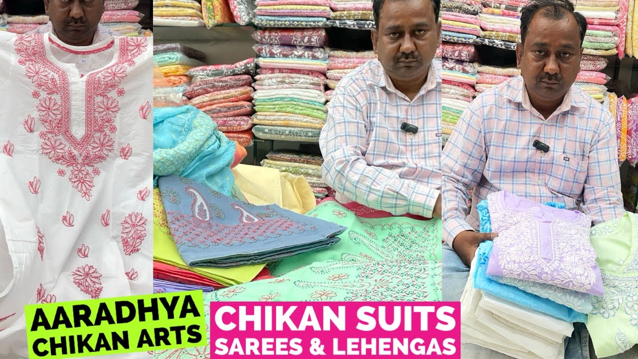 Aaradhya Chikan Arts is Back With its Pure Handwork Lucknowi Chikan Kurti, Sarees, Lehenga & Fabrics