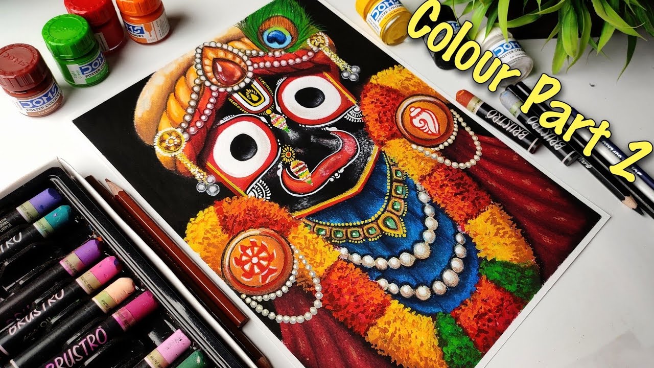 Rath Yatra Drawing with Oil Pastel | Lord Jagannath Drawing Step by Step #rathyatra #puri #jagannath