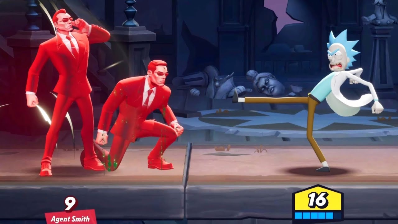 Multiversus - Agent Smith vs. Rick Unique Interactions (PS5 4k)