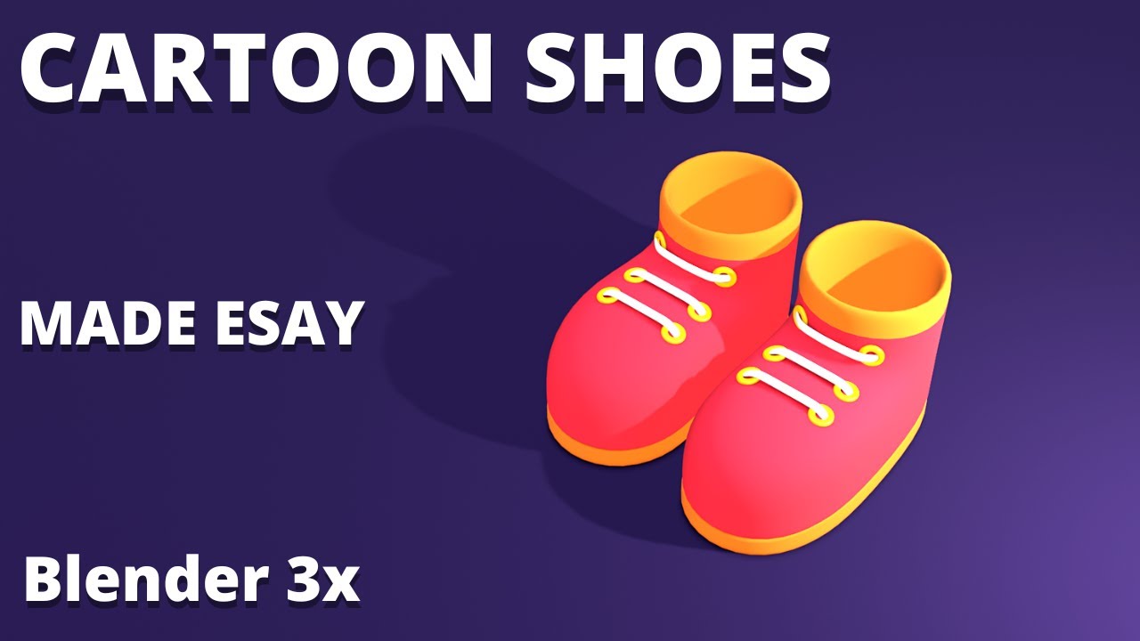 cartoon shoes modeling in blender 3x