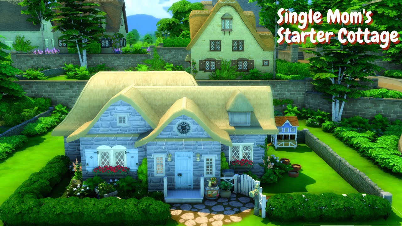 Single Mom's Starter Cottage 🐓 || The Sims 4 Cottage Living Speed Build