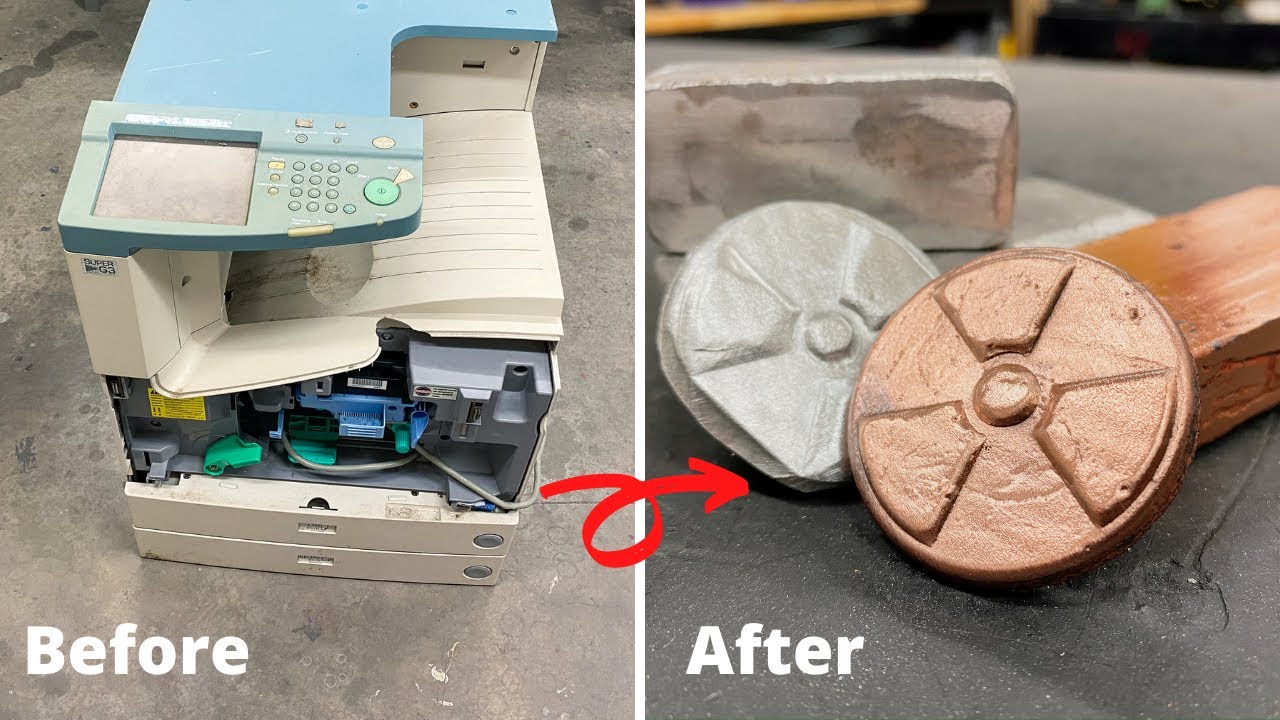 Office Copier Recycling - Trash To Treasure - Copper and Aluminum Casting
