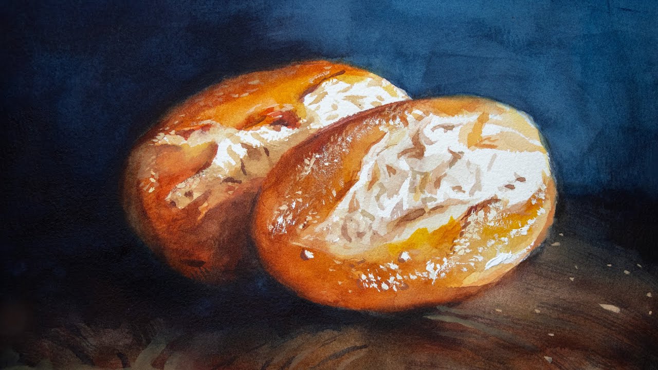 Watercolor and Gouache Painting: Breads