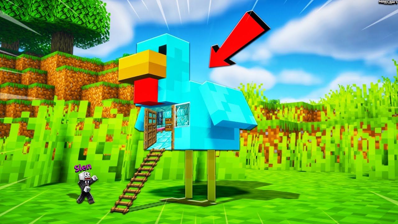 CÁCH SỐNG BÊN TRONG CON GÀ KIM CƯƠNG ĐỂ LẤY TRỘM TRỨNG KIM CƯƠNG TRONG MCPE | Thử Thách SlenderMan