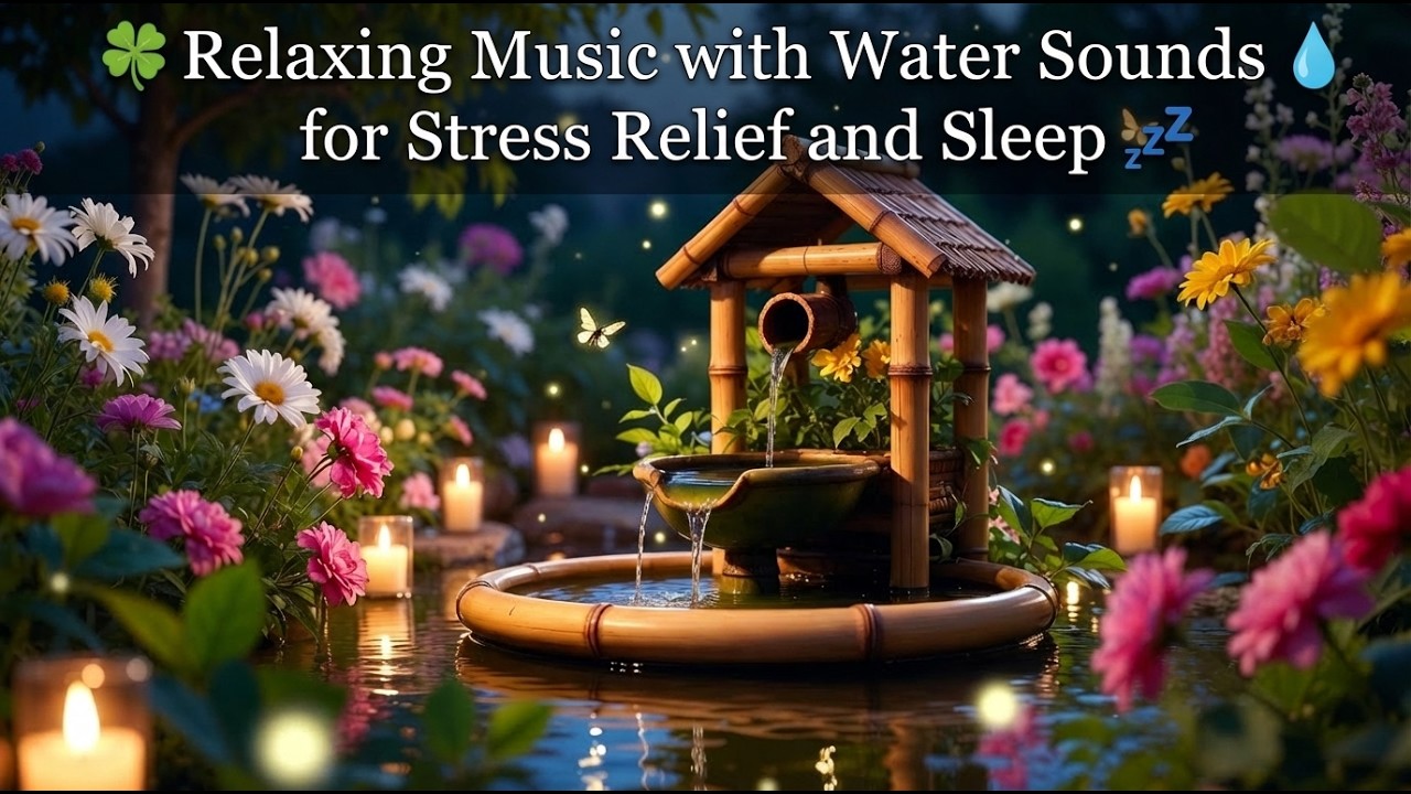 Relaxing Music with Water Sounds💧 for Stress Relief Reduces Anxiety, Stress & Fatigue, Sleep 🍀 #017