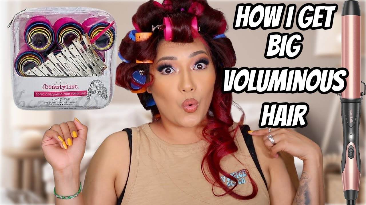 HOW I GET BIG VOLUMINOUS HAIR | MAGNETIC ROLLER HACK
