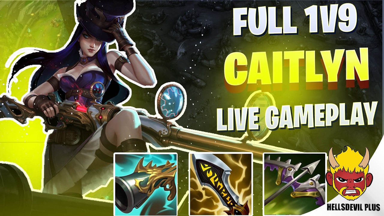 БЕЗУМНАЯ ИГРА 1 В 9 ЗА CAITLYN! &mdash; Геймплей Wild Rift от HellsDevil Plus