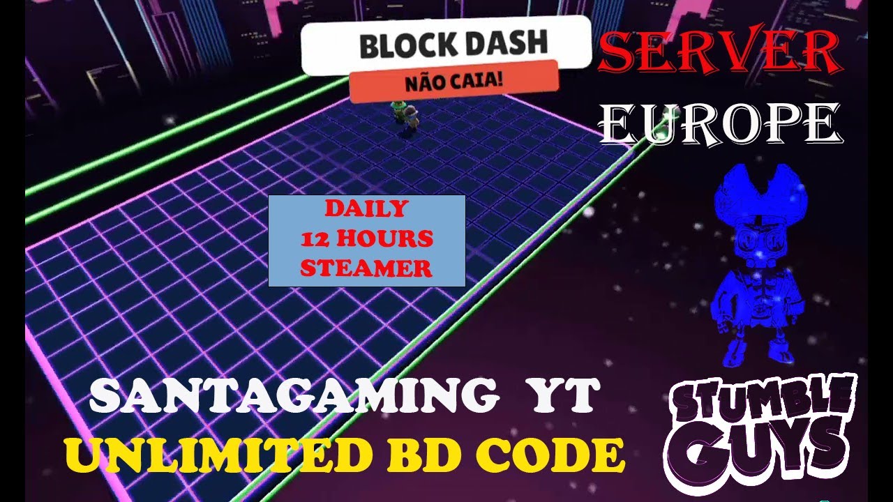0.45.4 (EU SERVER) STUMBLE GUYS LIVE | UNLIMITED BLOCK DASH #unlimitedblockdash #stumbleguyslive