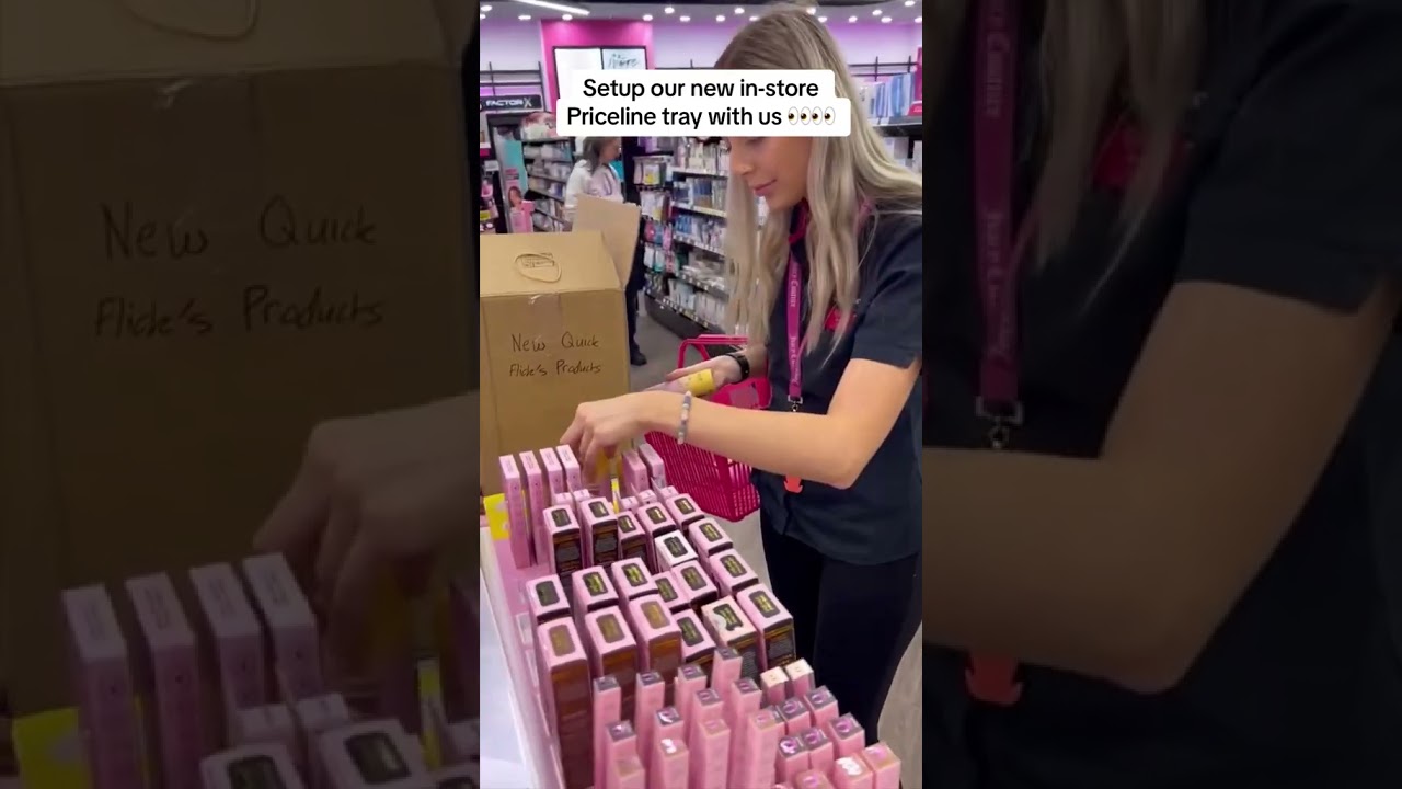 Setup our Priceline tray with us! #priceline #beautybrand #shortsvideo