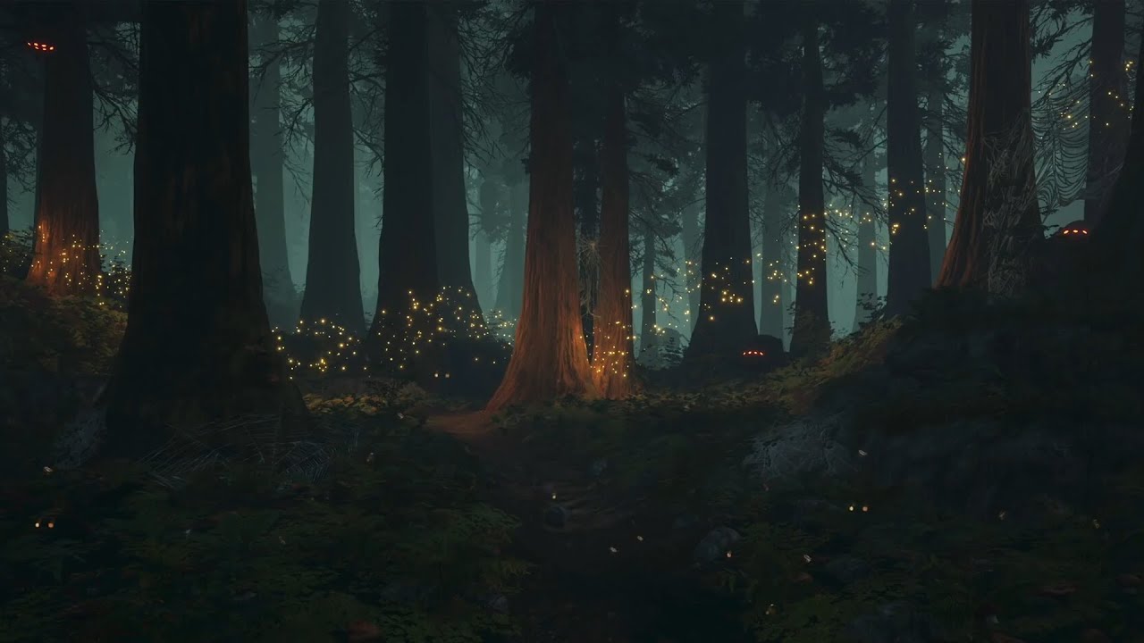 Fantasy Forest Night ~ Chill music lofi #lofihiphop #lofinight #lofiforest