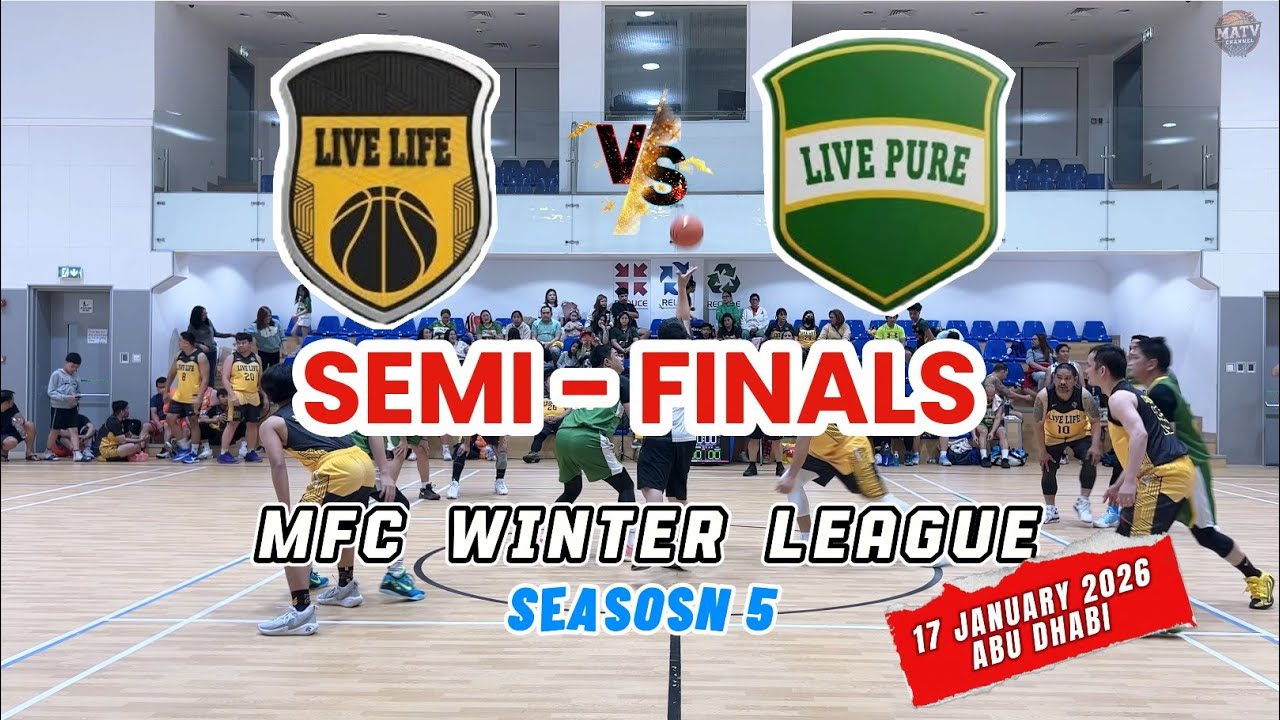 Live Live (Yellow) VS Live Pure (Green) SEMI-Finals MFC Winter Basketball League Season 5 - 17Jan26