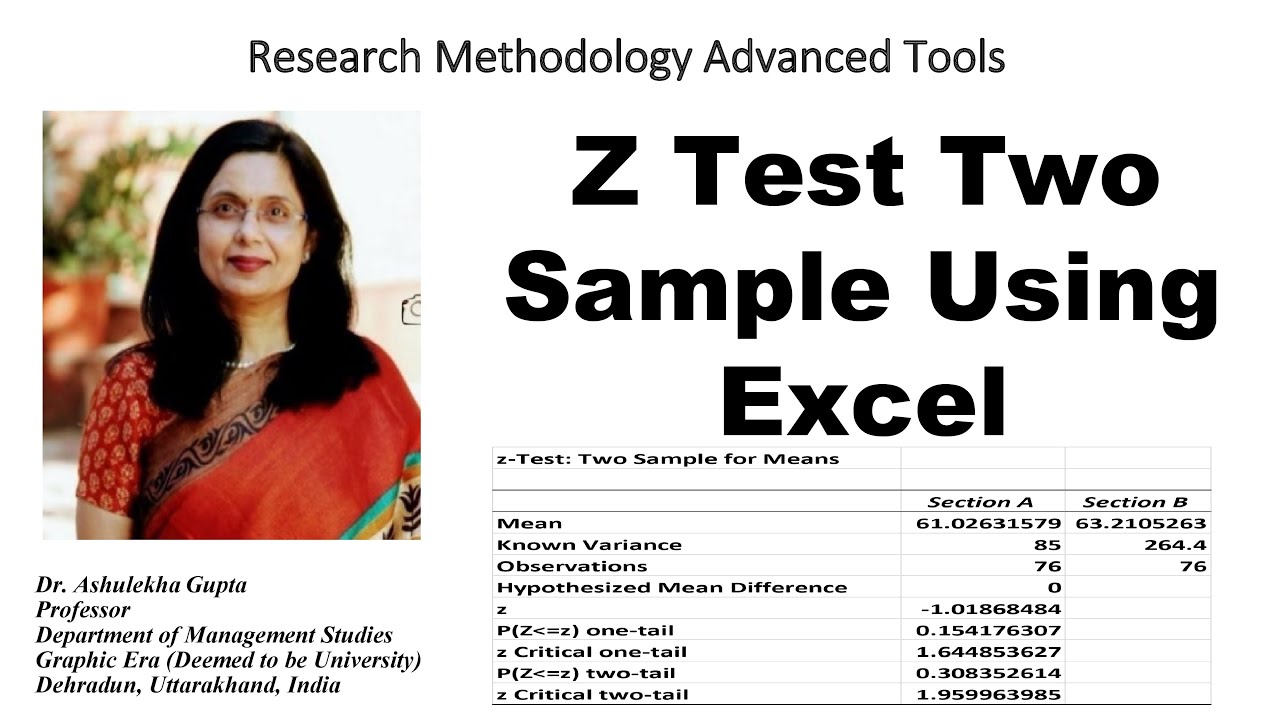 Z-тест для двух выборок с использованием Excel (Ztest) (excel) (двухвыборочный тест) (доверительн...