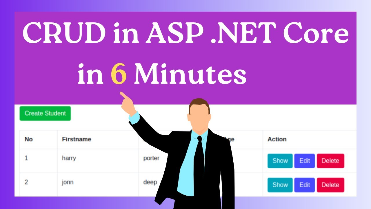 Операция CRUD в ASP.NET Core с использованием Visual Studio 2022