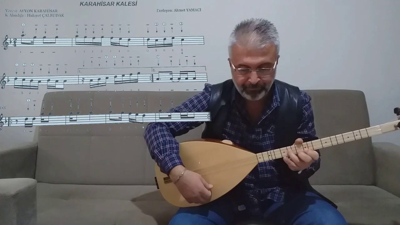 Bağlama Dersleri-29 Karahisar Kalesi (solfej)