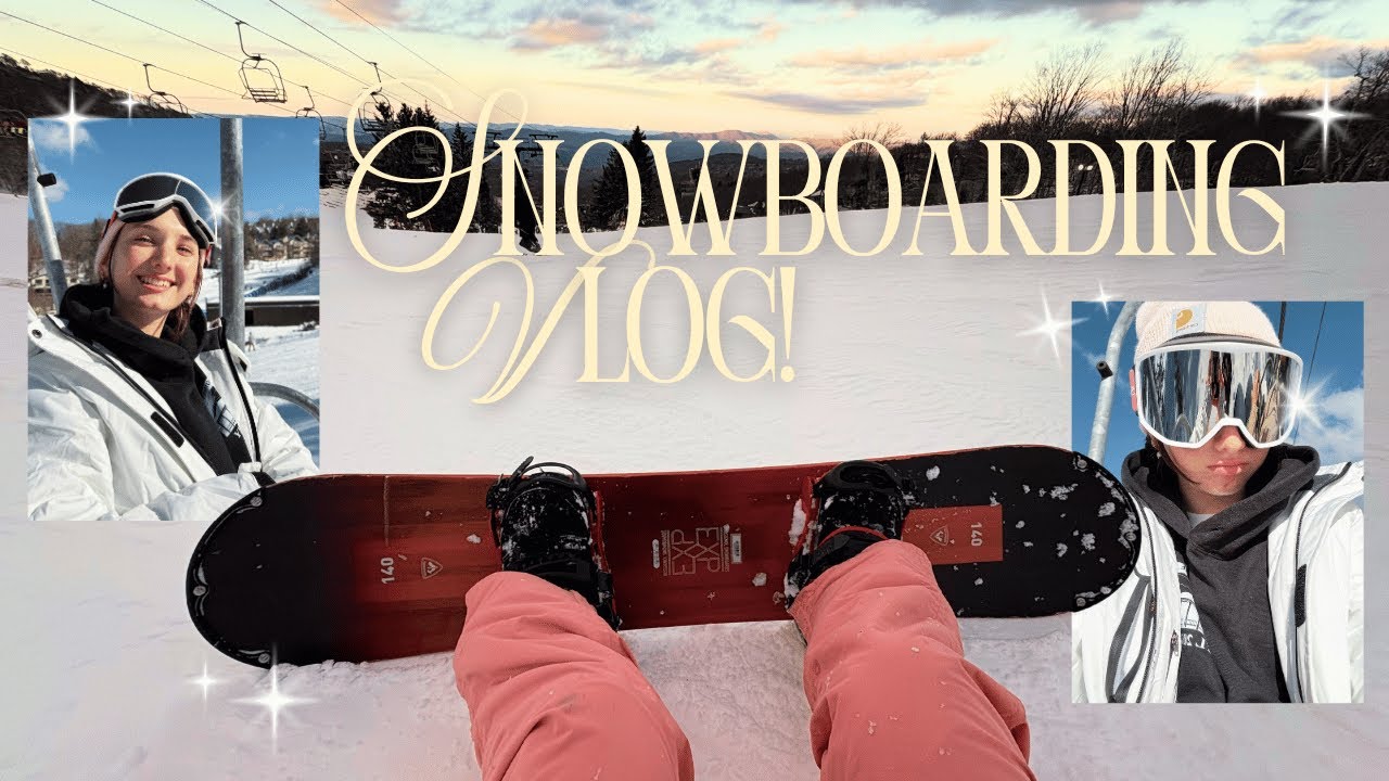 SNOWBOARDING VLOG!🏔️🏂 |  *Pack with me, Travel, and Winter vlog*