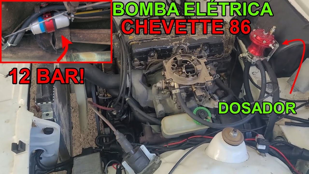 CHEVETTE 1986 COM BOMBA ELÉTRICA 12 BAR!! MOSTRANDO COMO FICOU A MODIFICAÇÃO!