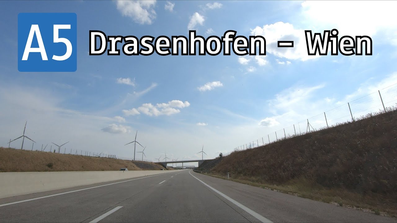 Austria: A5 Drasenhofen (A/CZ) - Wien (Nord/Weinviertel Autobahn)