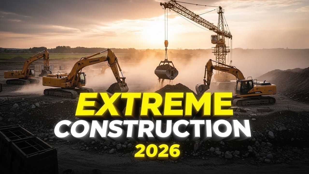 High Level Project Work | Powerful Crane & Heavy Machinery in Action | Extreme Construction