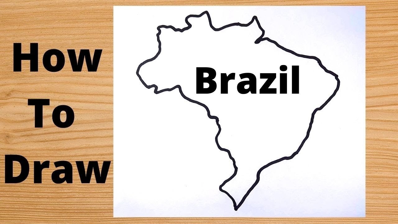 How to Draw Brazil Map - Hidden Trick
