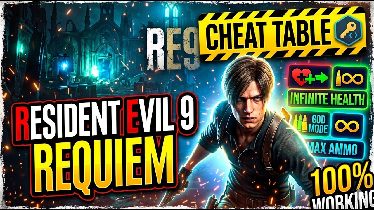 RESIDENT EVIL 9: REQUIEM - GOD MODE! 💀 Unlimited Ammo, Health & Speed (Cheat Table 2026)