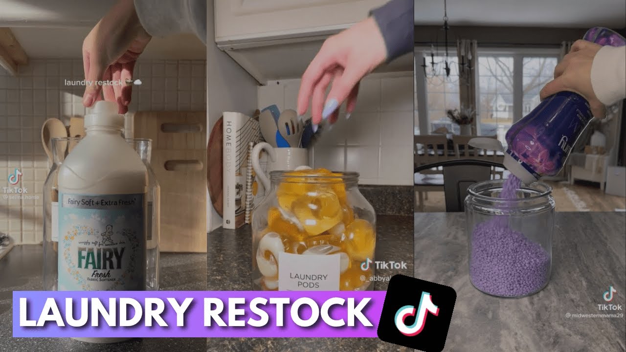 Laundry Refill ASMR | Restock Laundry | Laundry Routine TikTok Compilation