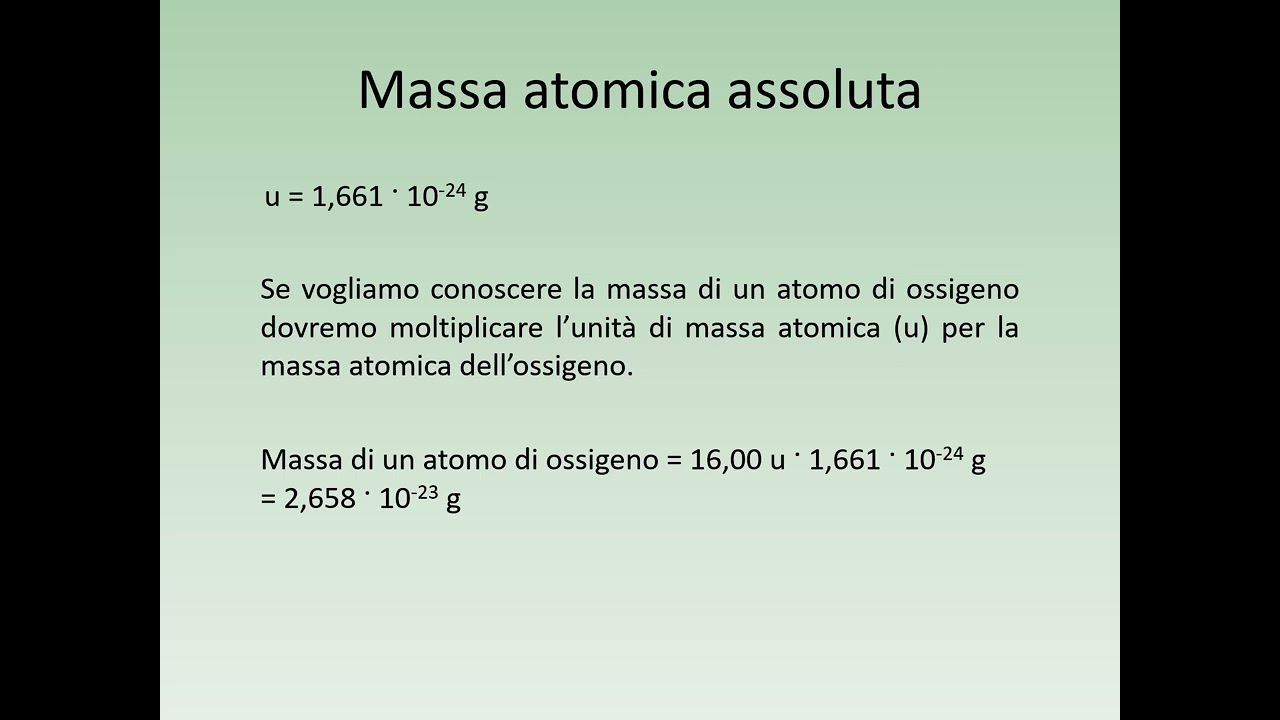Massa atomica relativa e assoluta