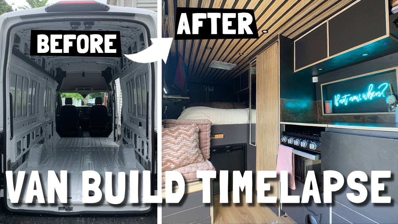 Van Build TIMELAPSE | Luxury Campervan with Full Bathroom & Recirculating Shower