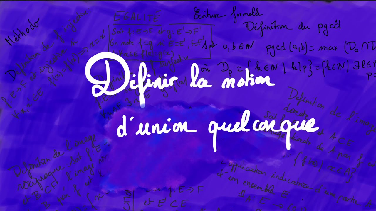 Chapitre 1 - Notion - union quelconque