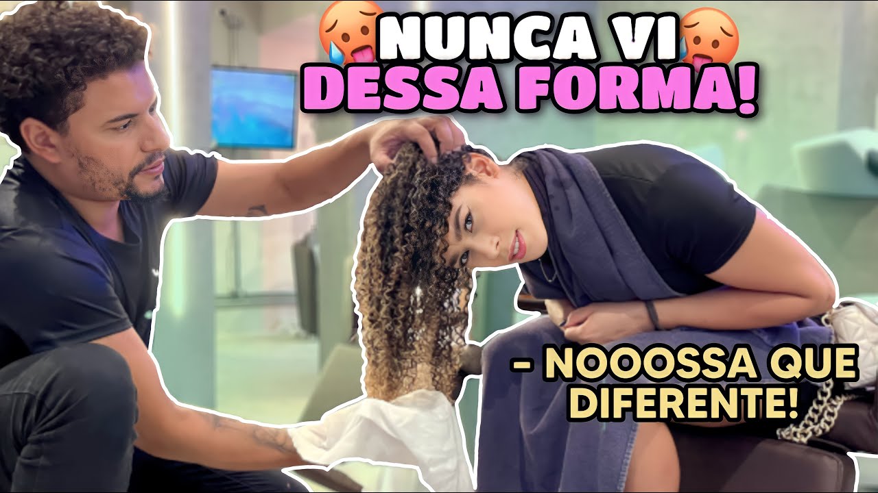 FUI EM UM SALÃO DIFERENTE *olha como é diferente* 😳