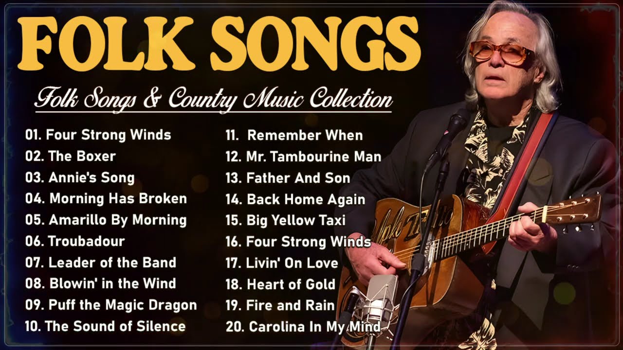 Jim Croce, John Denver, Don Mclean, Cat Stevens, Dan Fogelberg, James Taylor 🎸FOLK SONGS & COUNTRY🌾