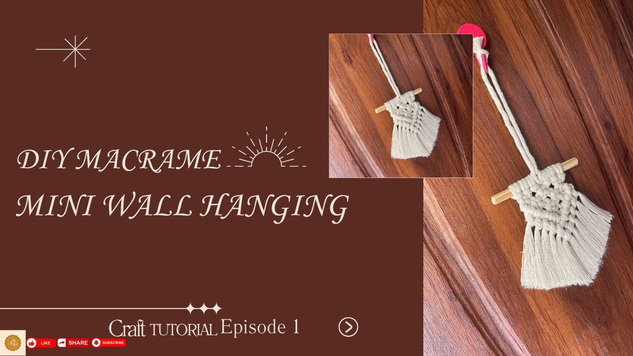 Macrame Wall Hanging Tutorial | Easy Boho Chic Decor for BEGINNERS I #craftideas #craft