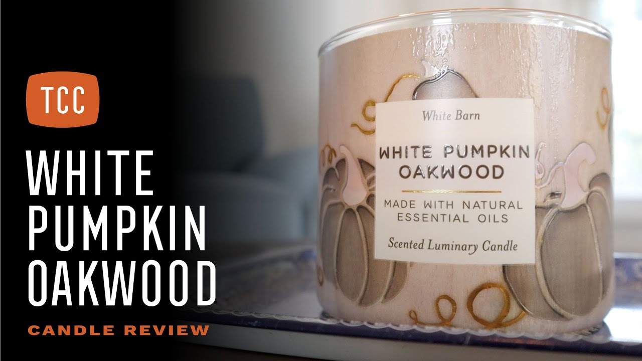 White Pumpkin Oakwood Candle Review - Bath & Body Works