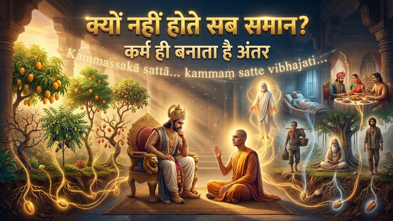 इंसान एक समान क्यों नहीं होते? मिलिंदप्रश्न और कर्म का सिद्धांत Why Humans Are Different? Ep65 2.4.4