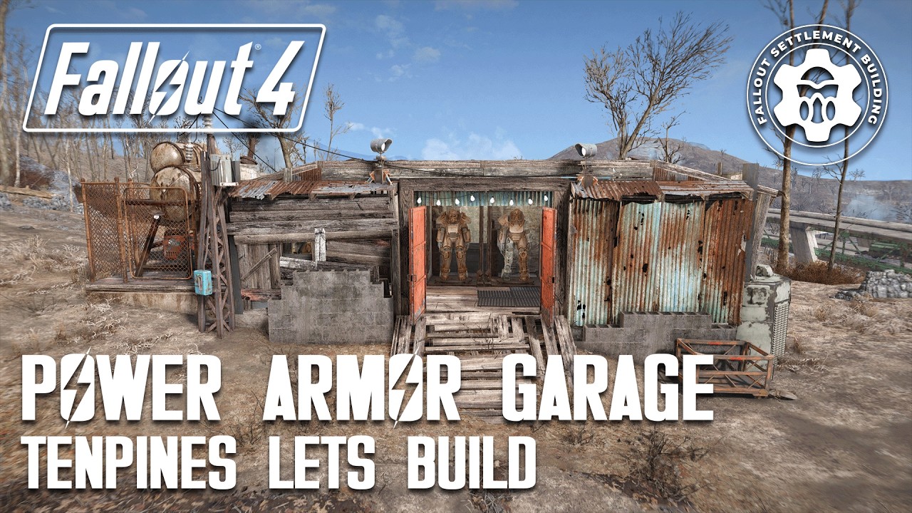 Fallout 4 Settlement Building: Lets build a Garage at Tenpines Bluff