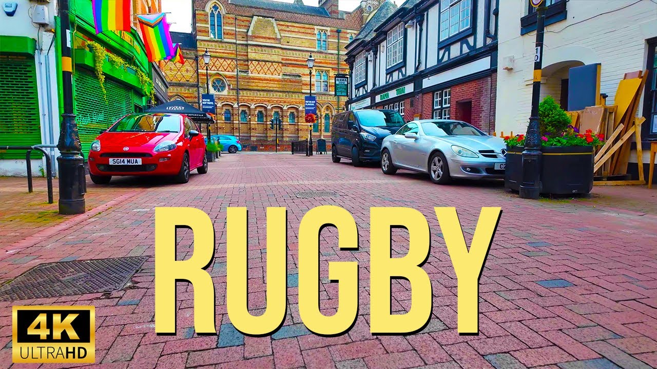 Rugby - City Tour 2024| Walking The Streets of Rugby | Central Rugby Walk [4K HDR]