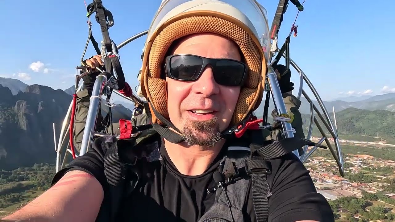 ParaMotoring In Vang Vieng, Laos  #vangvieng